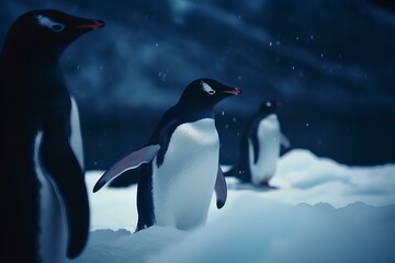 penguin in polar regions made by midjourney