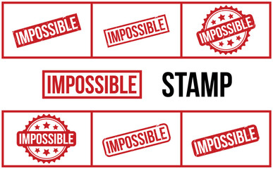 Impossible Rubber Stamp Set Vector