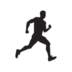 Fototapeta na wymiar Running Men black icon run sport vector design.