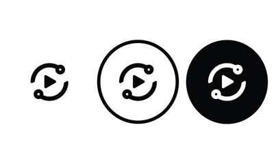 icon Smart View black outline for web site design 
and mobile dark mode apps 
Vector illustration on a white background