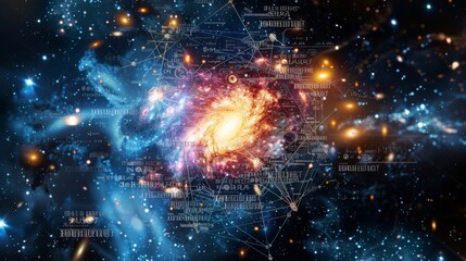 A vibrant galaxy is captured in this photo, showcasing an abundance of twinkling stars spread across the vast expanse of space. The galaxys spiral arms are filled with clusters of stars, creating a me