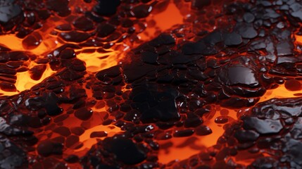 Generative AI Viscous and gooey texture of molten lava.