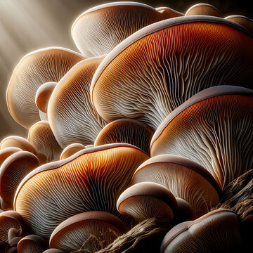 Schön gewachsene Pilze