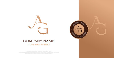 Initial AG Logo Design Vector 
