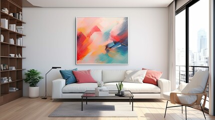 Fototapeta premium wall blurred interior painting house