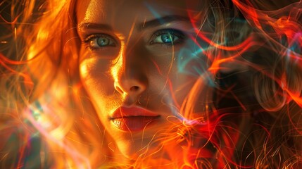 Craft a glowing portrait