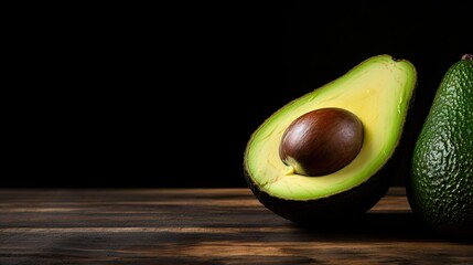 green ripe avocado background
