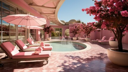 luxury spa pink