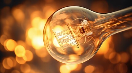 bright light bulb abstract