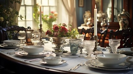 Fototapeta na wymiar grand blurred victorian house interior