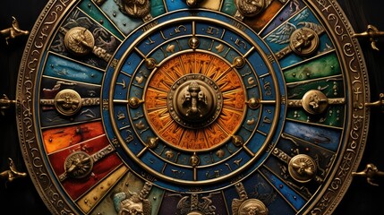 Fototapeta na wymiar signs astrology wheel