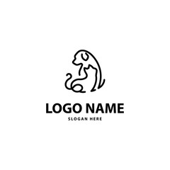 ANIMAL logo design template vector. ANIMAL Business abstract connection vector logo. ANIMAL icon circle logotype
