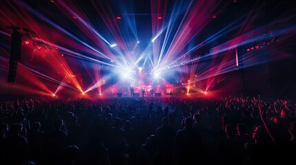 stage red and blue light