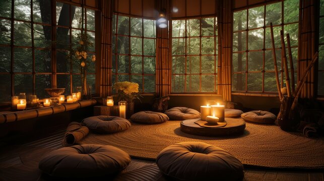 room bamboo hut interior