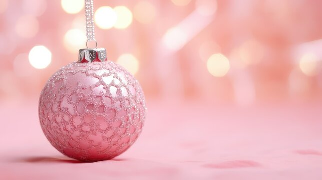 decorated pink background christmas