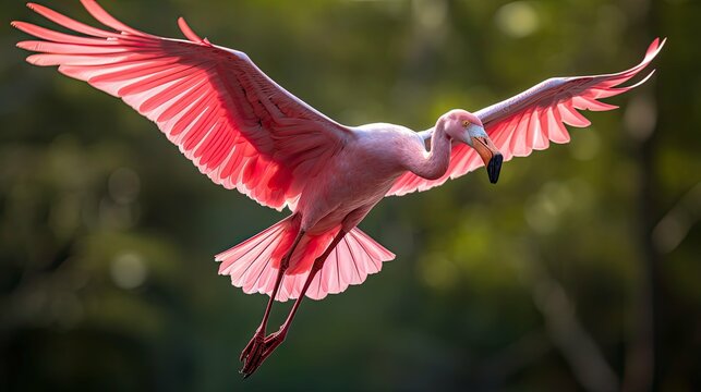 feathers flamingo pink