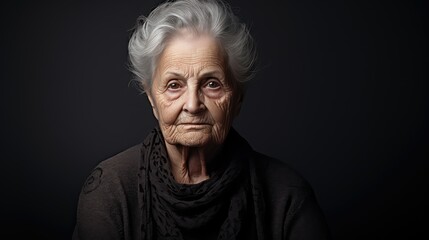 woman gray portrait background