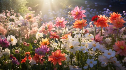 vibrant flowers sun