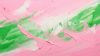 Fototapeta premium brushstrokes pink and green abstract