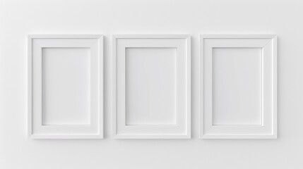 white room with 3 frames wall 
