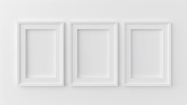white room with 3 frames wall 