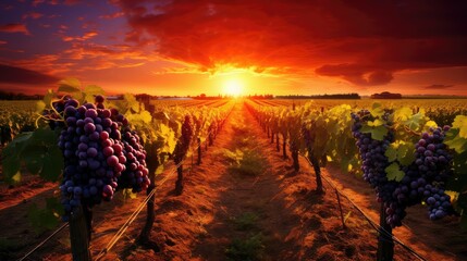 winery field grape background
