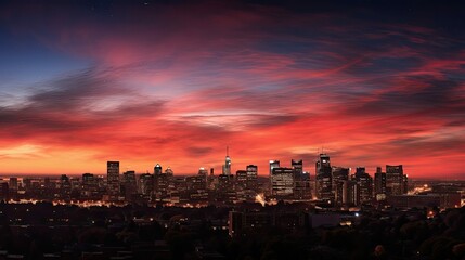 Fototapeta premium hues sunset with stars