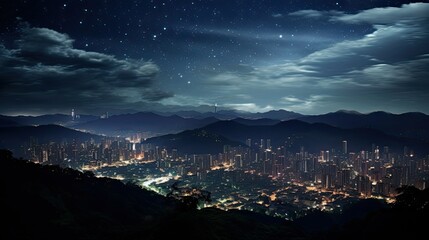 Fototapeta premium colorful dark star night