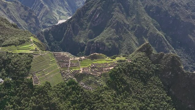 Machu Picchu, Peru. Aerial view
