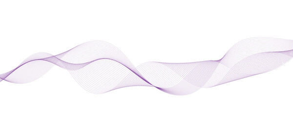  Vector illustration of purple wavy lines.