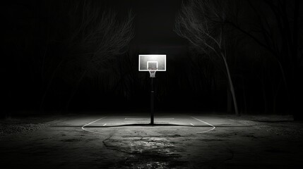 Fototapeta na wymiar black basketball court dark
