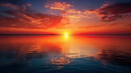 Obraz premium reflecti sun on horizon