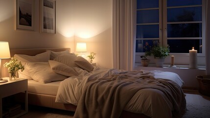 Fototapeta premium diffused blurred interior design cozy