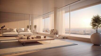 soft blurred penthouse interior