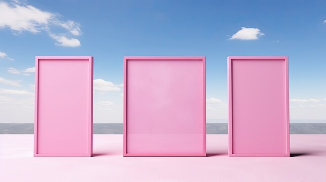 modern picture frame pink