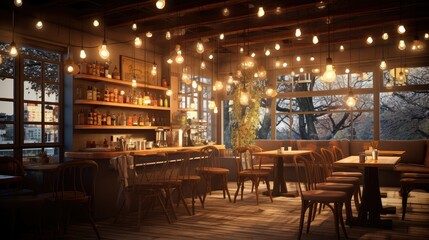 draped string lights