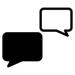 Naklejka premium Chat vector icon. Talk speech bubble icon