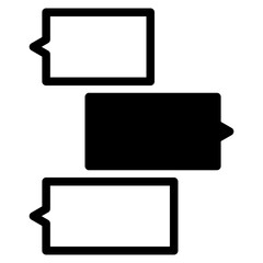 Fototapeta premium Chat vector icon. Talk speech bubble icon