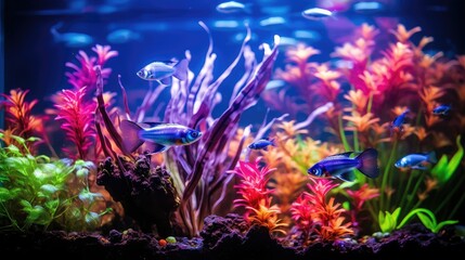 Obraz na płótnie Canvas aquatic aquarium lights