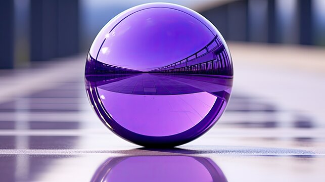 reflective purple sphere