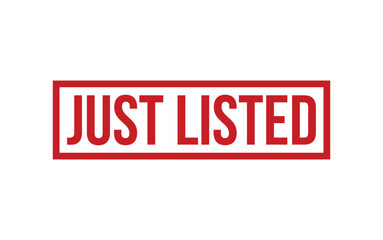 Just Listed Rubber Stamp Seal Vector
