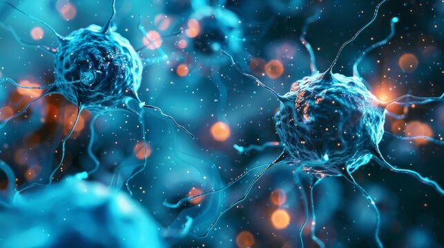 Cluster of Blue and Orange Cells