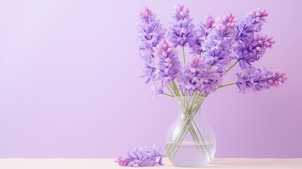 bouquet light purple background