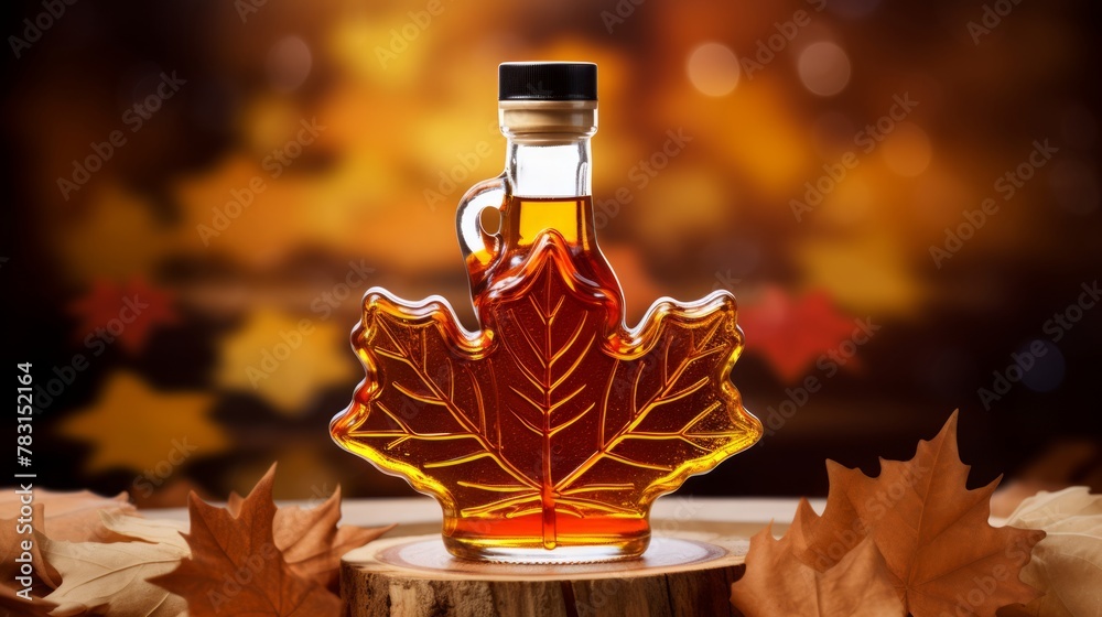 Wall mural generative ai nteractive online guide explaining the health benefits of pure maple syrup