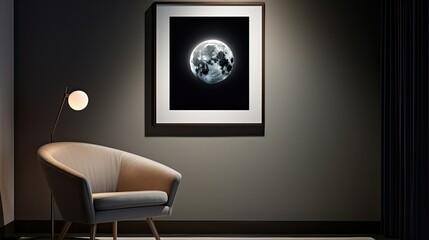 minimalist dark wall frame