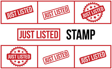 Just Listed Rubber Stamp Set Vector
