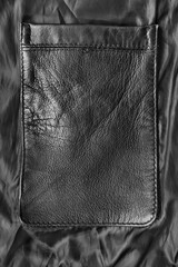 Leather patch pocket