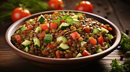 vibrant brown lentils