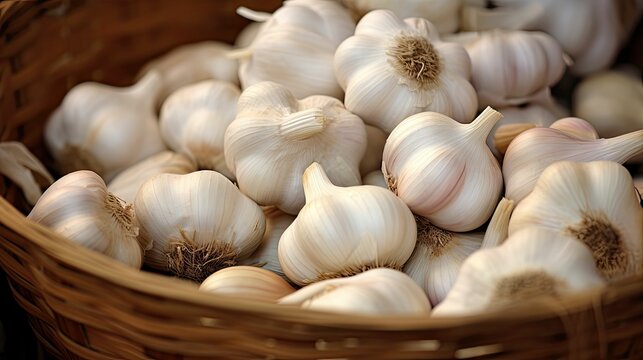 focus background garlic fresh