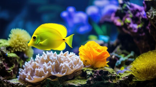 fish yellow tang